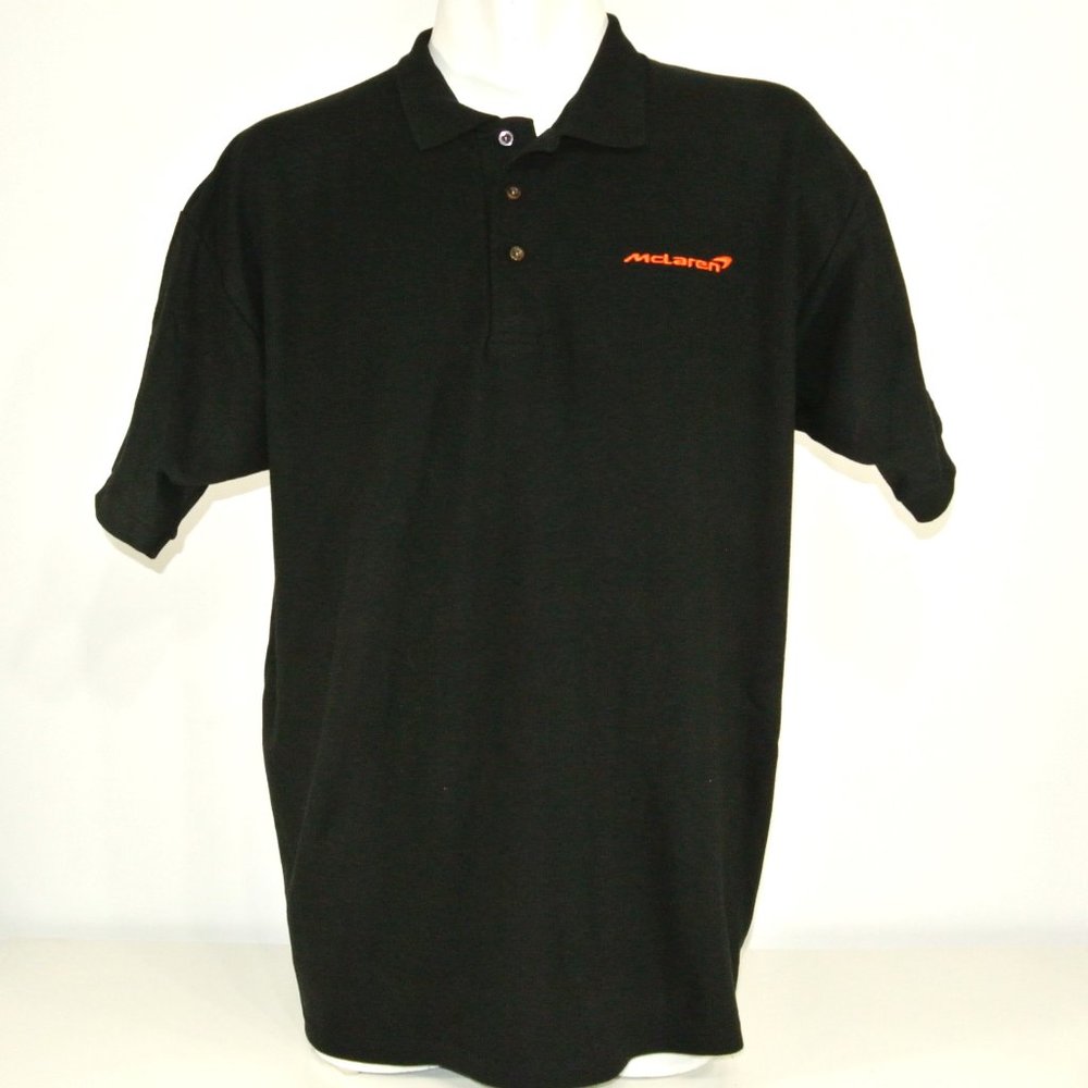 McLAREN Formula 1/Indycar Team Shirt F1 Racing Black Polo Shirt NEW